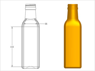 鹿源公司亚麻籽油瓶型设计