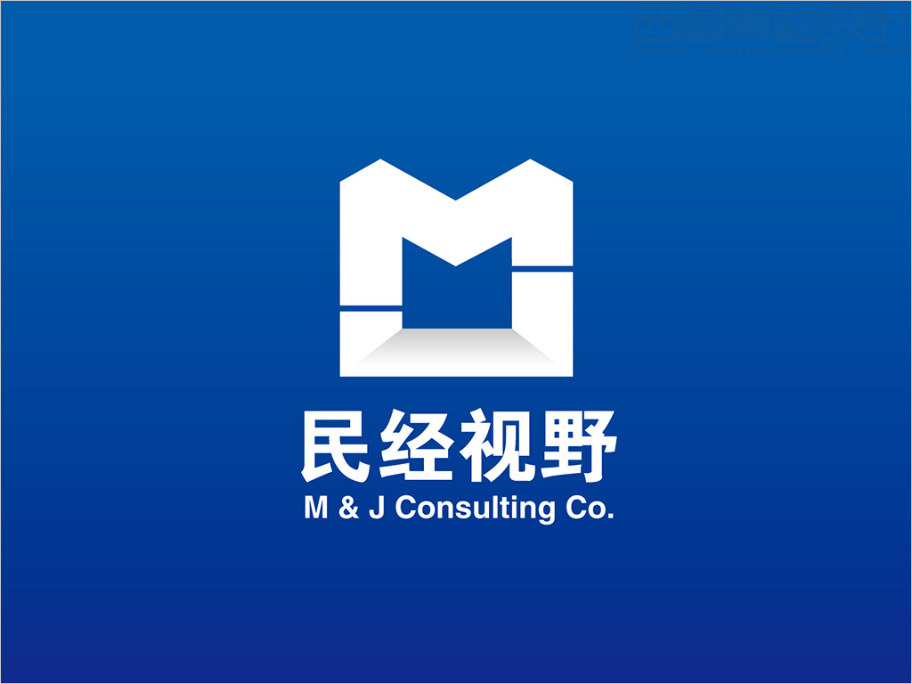 民经视野管理咨询（北京）股份有限公司logo设计反白效果