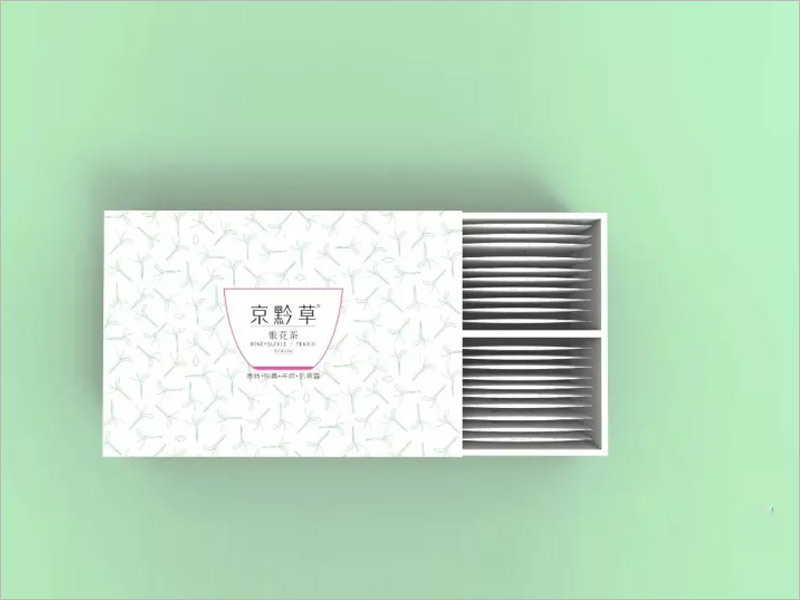日本花草茶纸盒包装设计---清新雅致