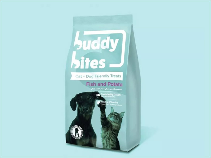 buddy bites 狗粮猫粮包装设计图片欣赏