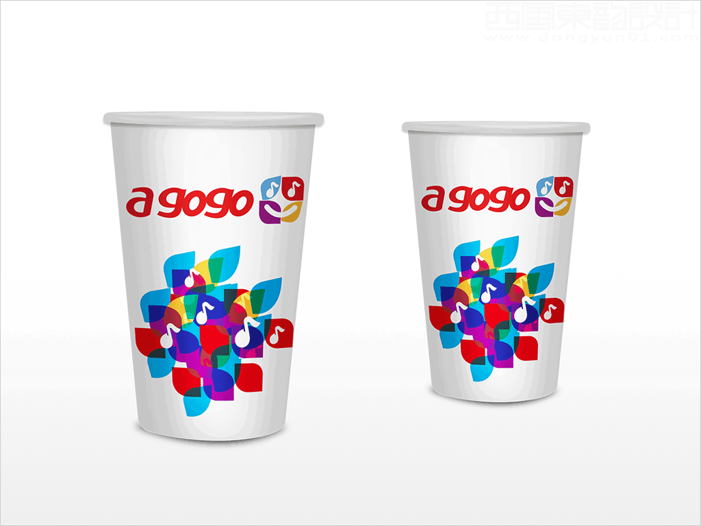 a gogo自助量贩KTV标志设计之一次性纸杯设计