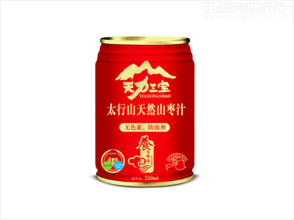 河北邢州枣业有限公司天力三宝山枣汁包装设计---红色版