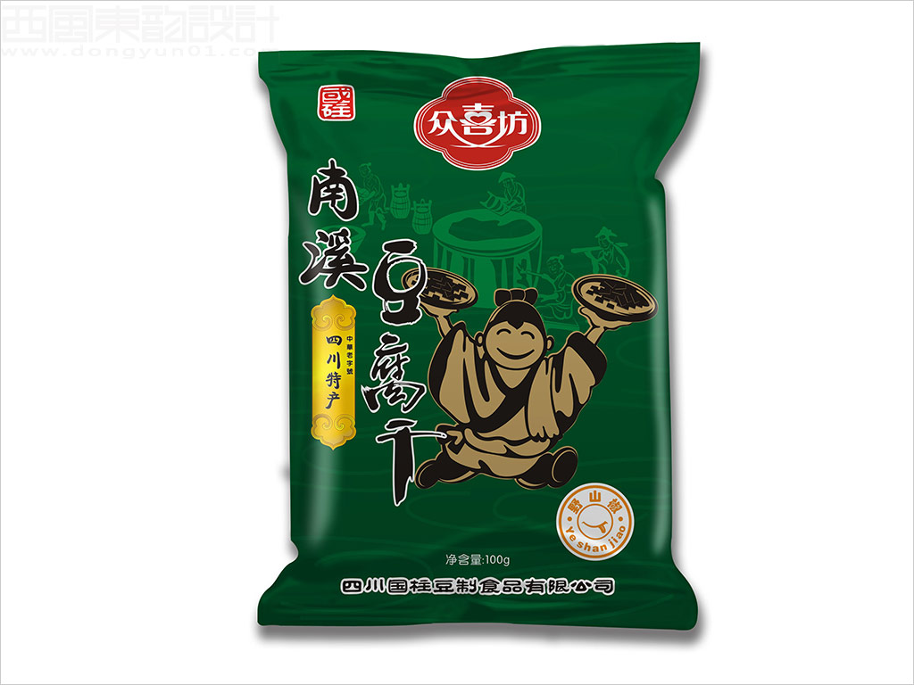四川国砫豆制食品公司众喜坊南溪豆腐干包装设计之野山椒口味