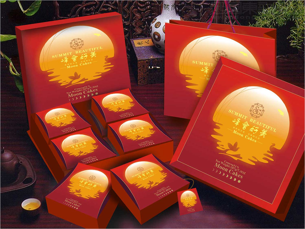 尊堡峰会俱乐部峰会·好美月饼礼盒包装设计