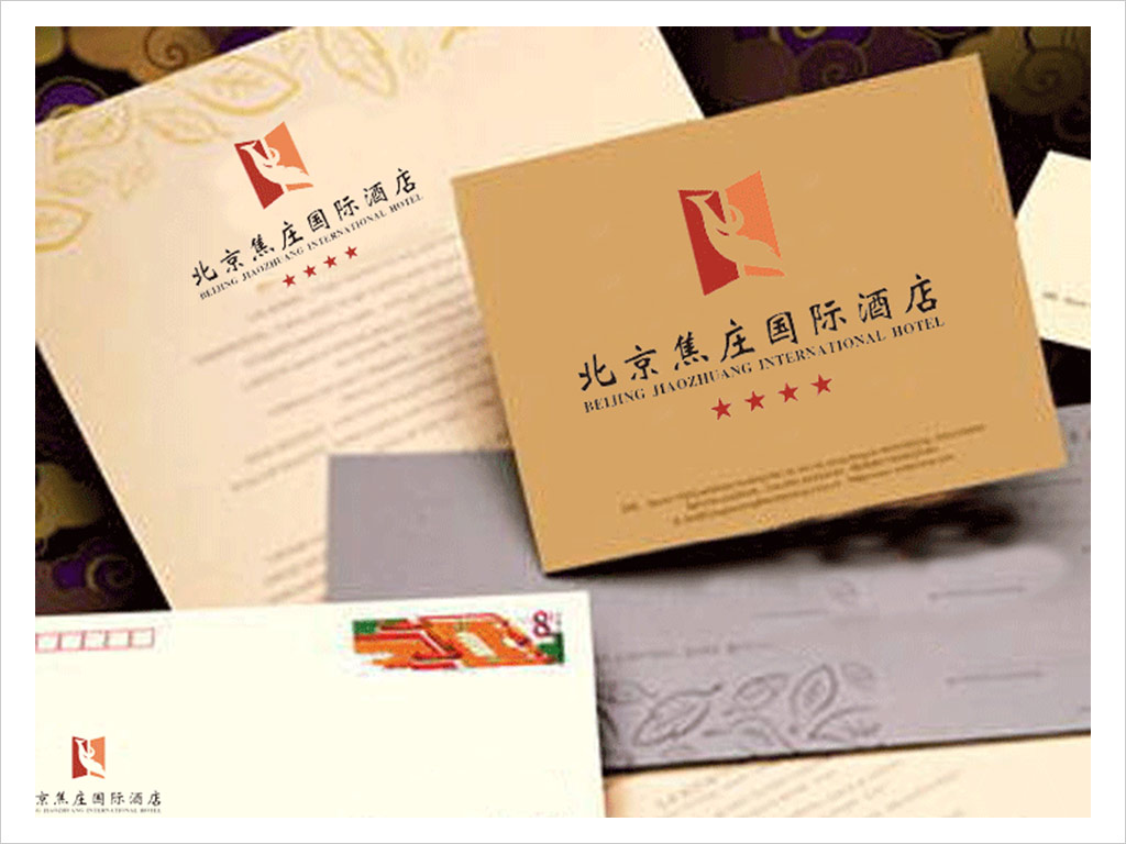 北京焦庄国际酒店logo设计应用效果图