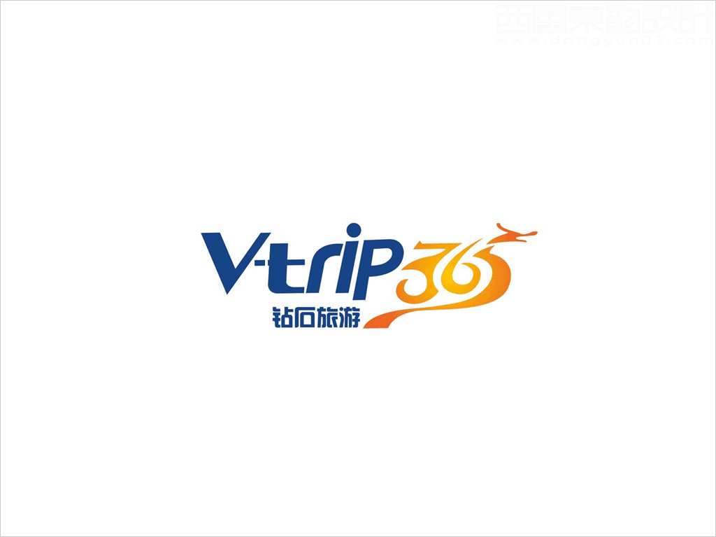 V-trip365 钻石旅游标志设计