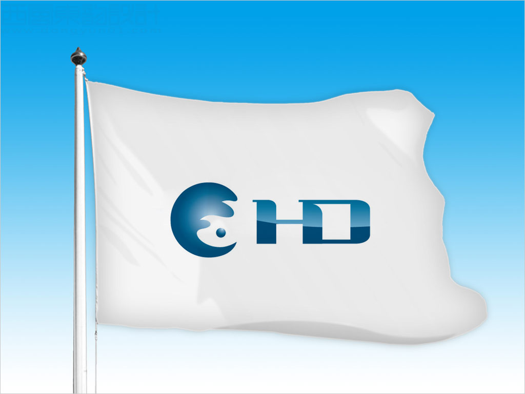 北京海湾智能仪表有限公司logo设计公司旗帜应用效果