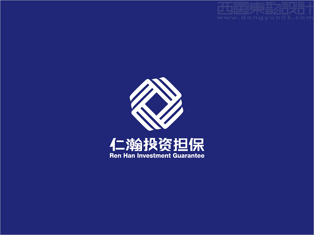 北京仁瀚投资担保有限公司标志设计反白图