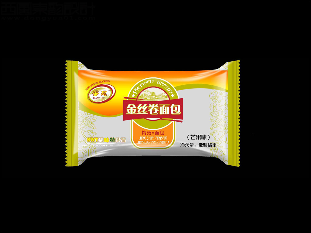 北京佳美思味特食品有限公司金丝卷面包包装设计