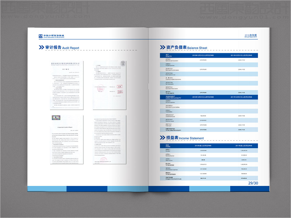 中国小额信贷联盟年报设计之审计报告内页设计