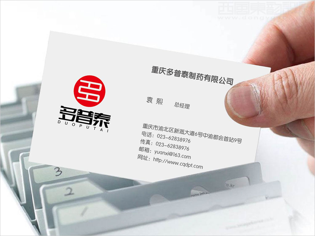 重庆多普泰制药股份有限公司标志设计名片应用效果
