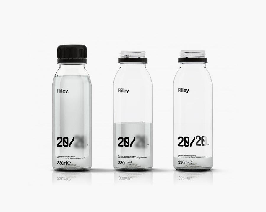 Riley20/20解宿醉饮料包装设计之饮用过程20标识呈现状态图