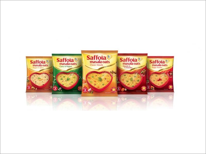 印度Saffola燕麦片早餐食品包装袋设计
