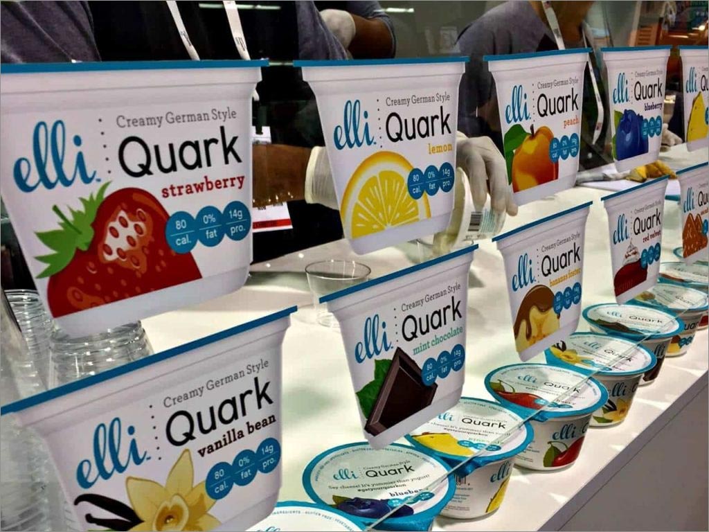 德国elli Quark 酸奶制品包装设计之货架实景照片