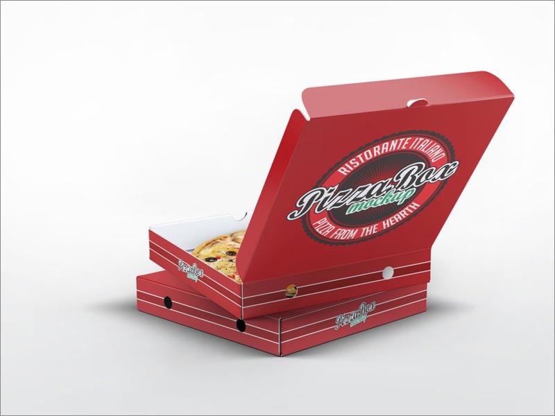 披萨盒样机模板
