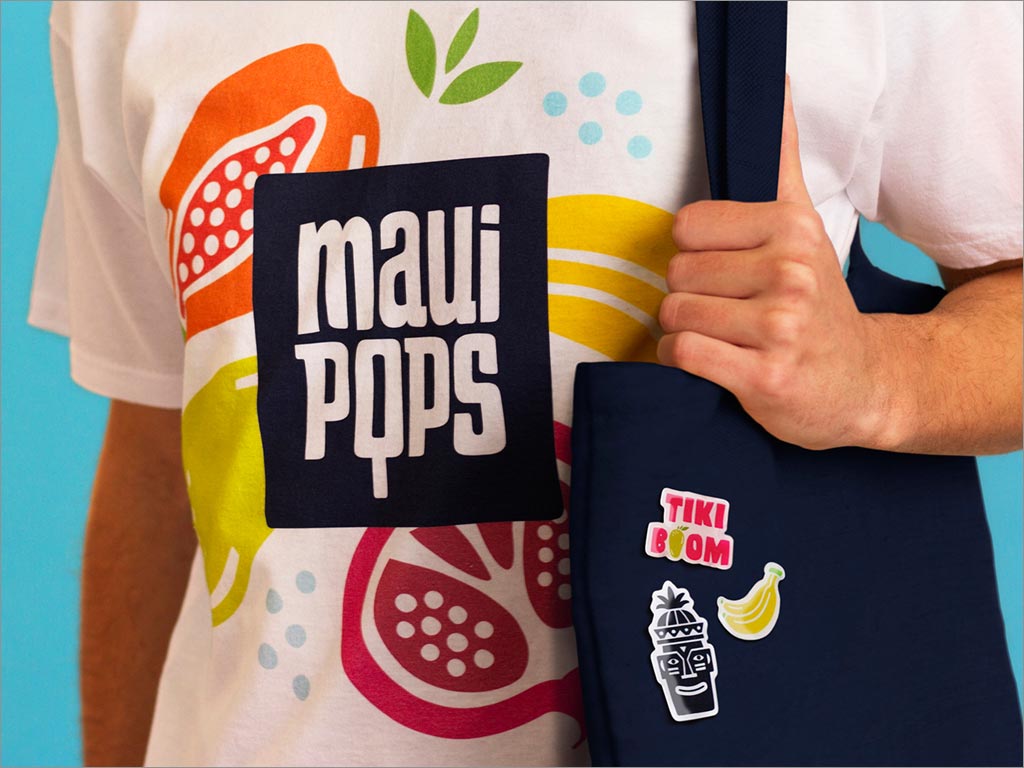 美国毛伊岛雪糕冷饮店logo店面设计之体恤衫设计