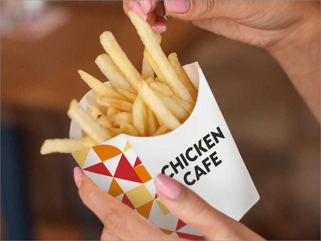 CHICKEN CAFE快餐品牌形象设计之薯条盒设计