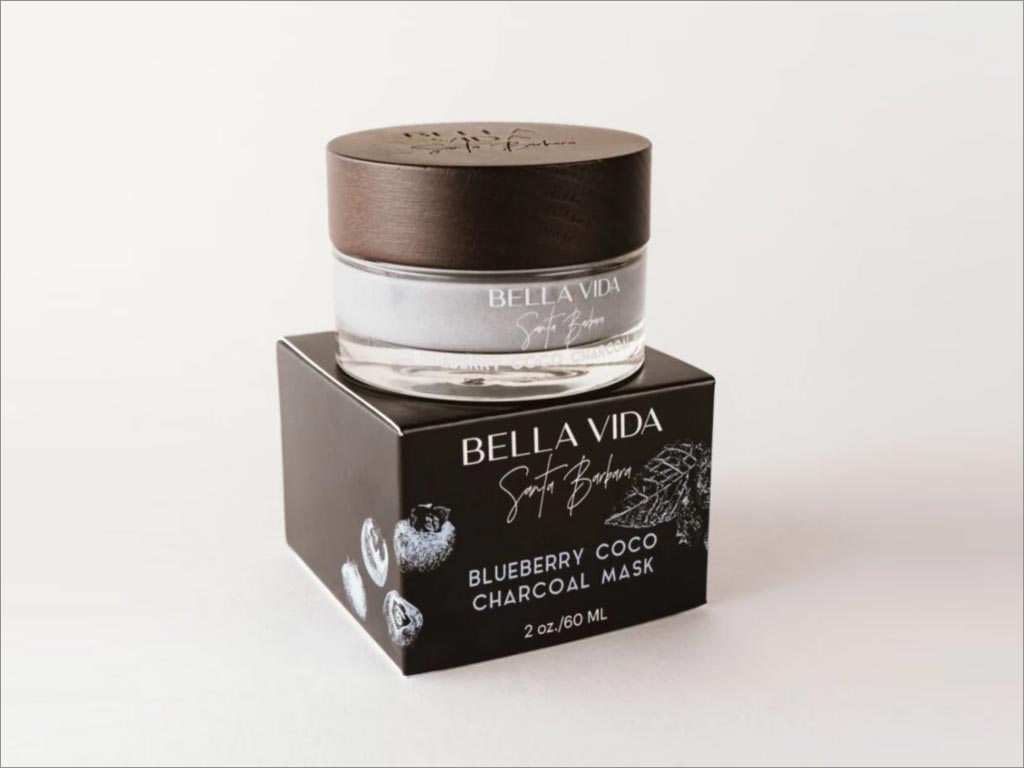 贝拉维达Bella Vida化妆品包装设计之蓝莓可可炭泥面膜包装设计