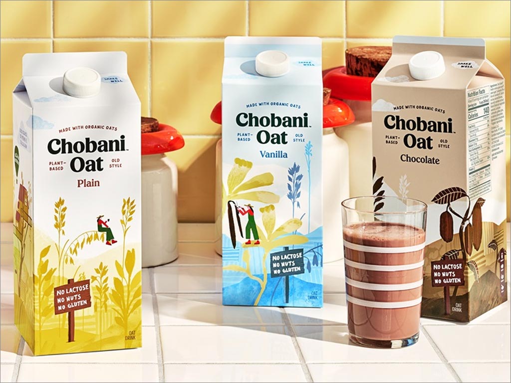 希腊Chobani燕麦奶饮料包装设计