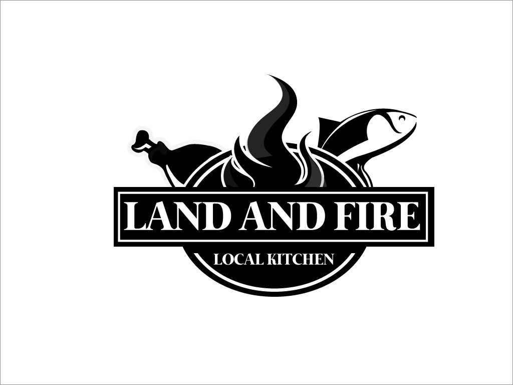 LAND AND FIRE 餐厅logo设计