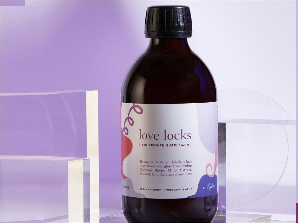 Lydia’s Love Locks护发素包装设计