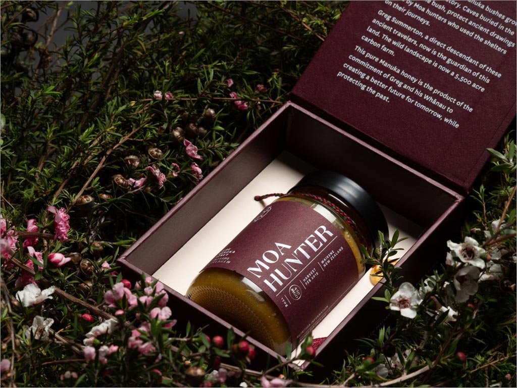 新西兰Moa Hunter蜂蜜礼盒包装设计之开盒展示