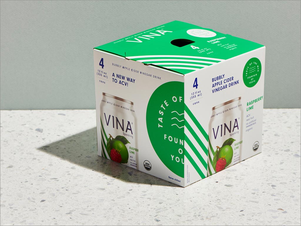 VINA柠檬草莓醋饮料包装设计