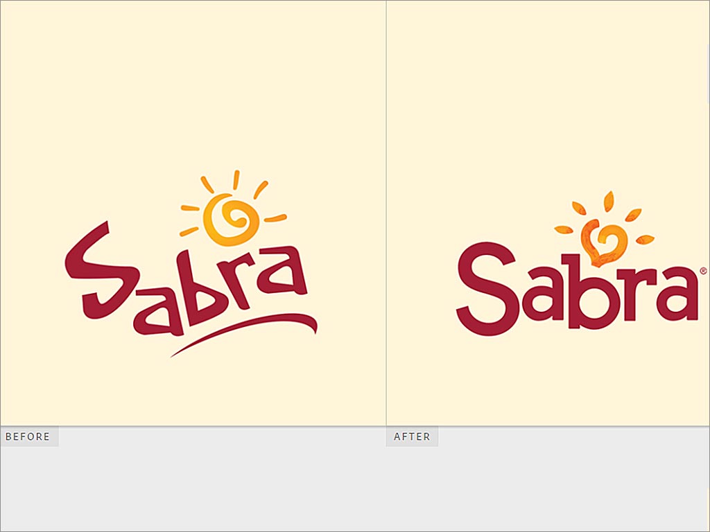 Sabra调味品logo设计新旧对比