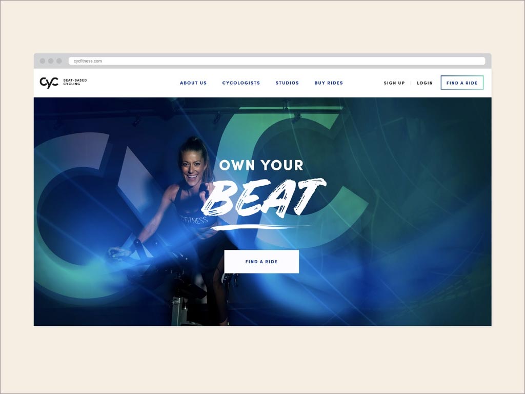 美国CYC室内健身品牌网站页面设计