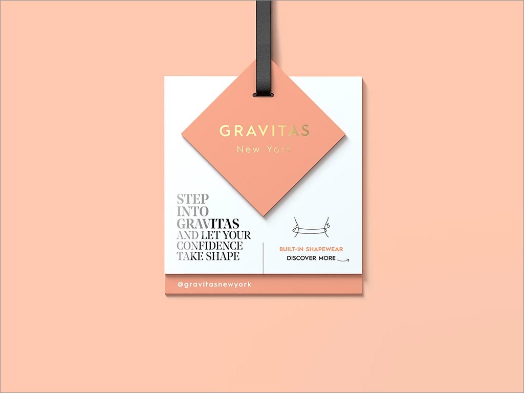 Gravitas女性服装品牌vi形象设计之吊牌设计