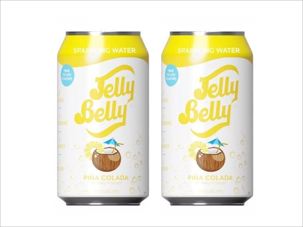 Jelly Belly PiñaColada味苏打水包装设计