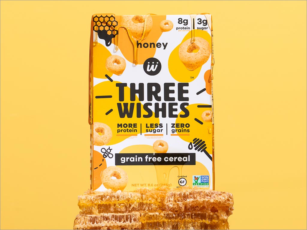 美国Three Wishes高蛋白低糖谷物儿童早餐食品包装设计之实物照片
