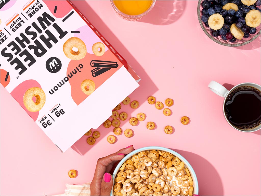 美国Three Wishes高蛋白低糖谷物儿童早餐食品包装设计之实物照片