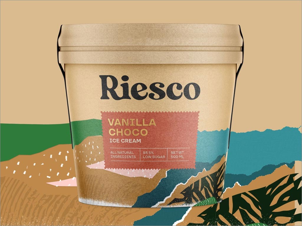 Riesco香草巧克力冰淇淋包装设计
