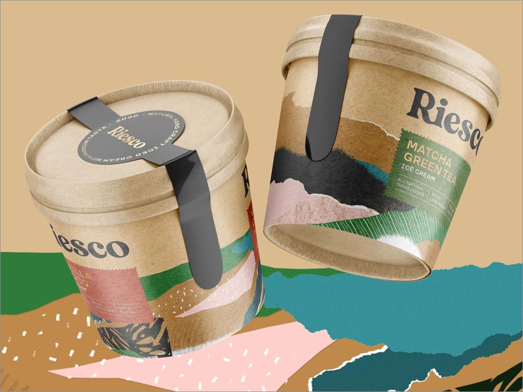 美国Riesco冰激凌包装设计实物照片