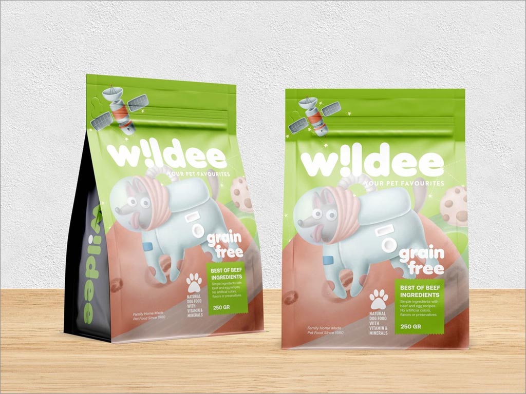 印度尼西亚Wildee牛肉成分狗粮包装设计