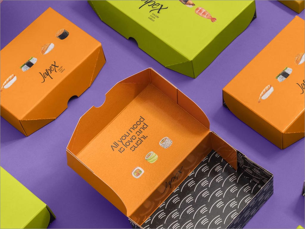 巴西Japex寿司餐厅餐盒内部包装设计