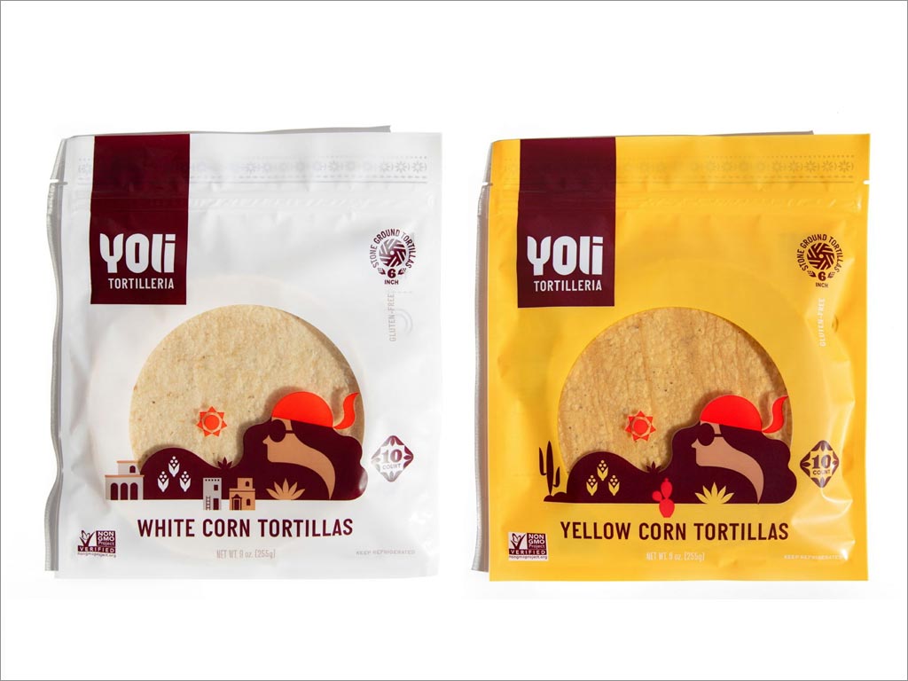 美国Yoli Tortilleria玉米饼包装袋设计