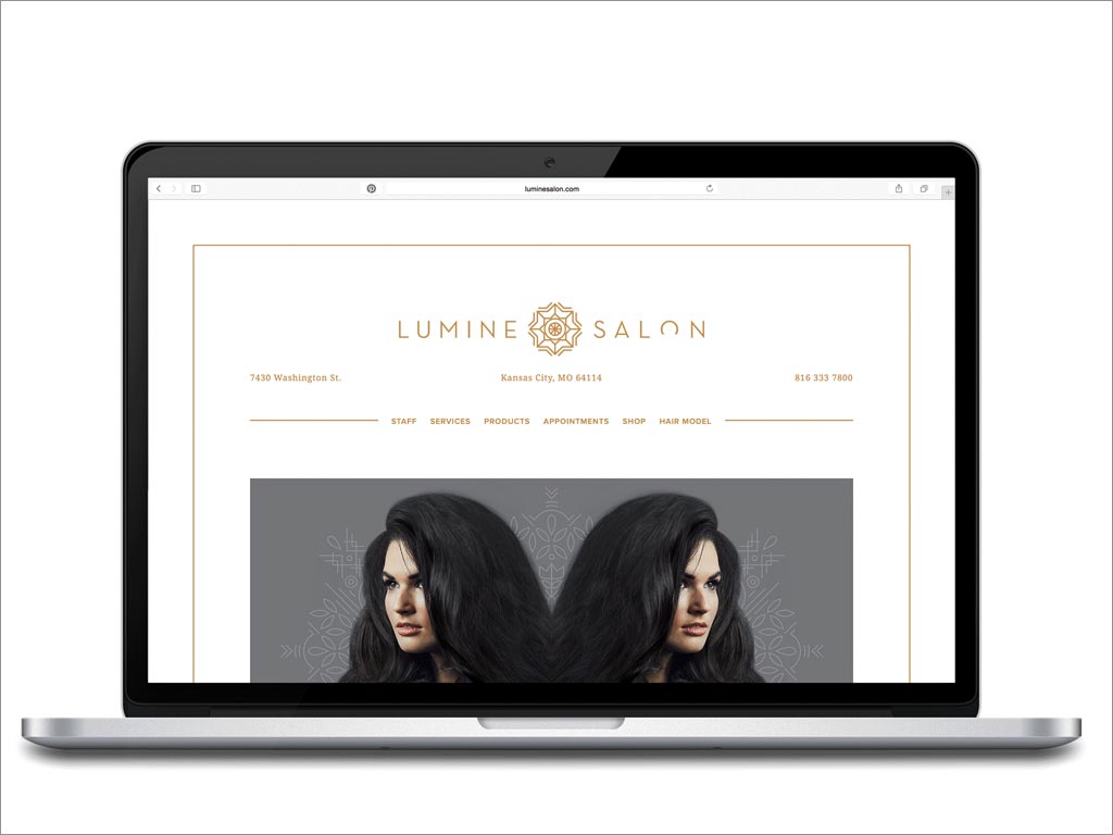 美国Lumine Salon美容美发沙龙网站首页设计