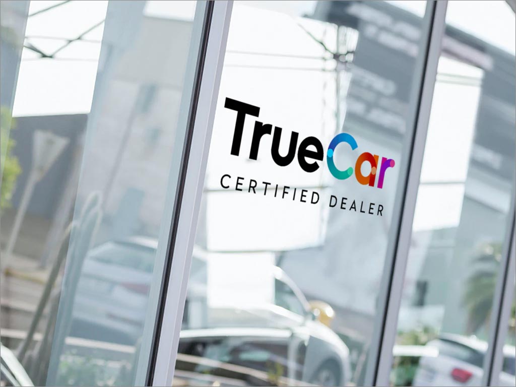 美国TrueCar汽车电商网站交易平台品牌形象玻璃门防撞贴设计