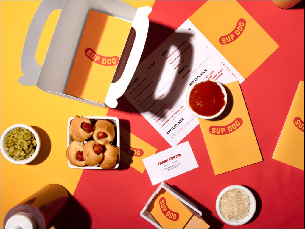 美国Sup Dog热狗快餐店品牌形象设计之外卖袋设计