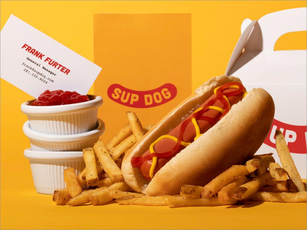 美国Sup Dog热狗快餐店品牌形象设计之名片设计