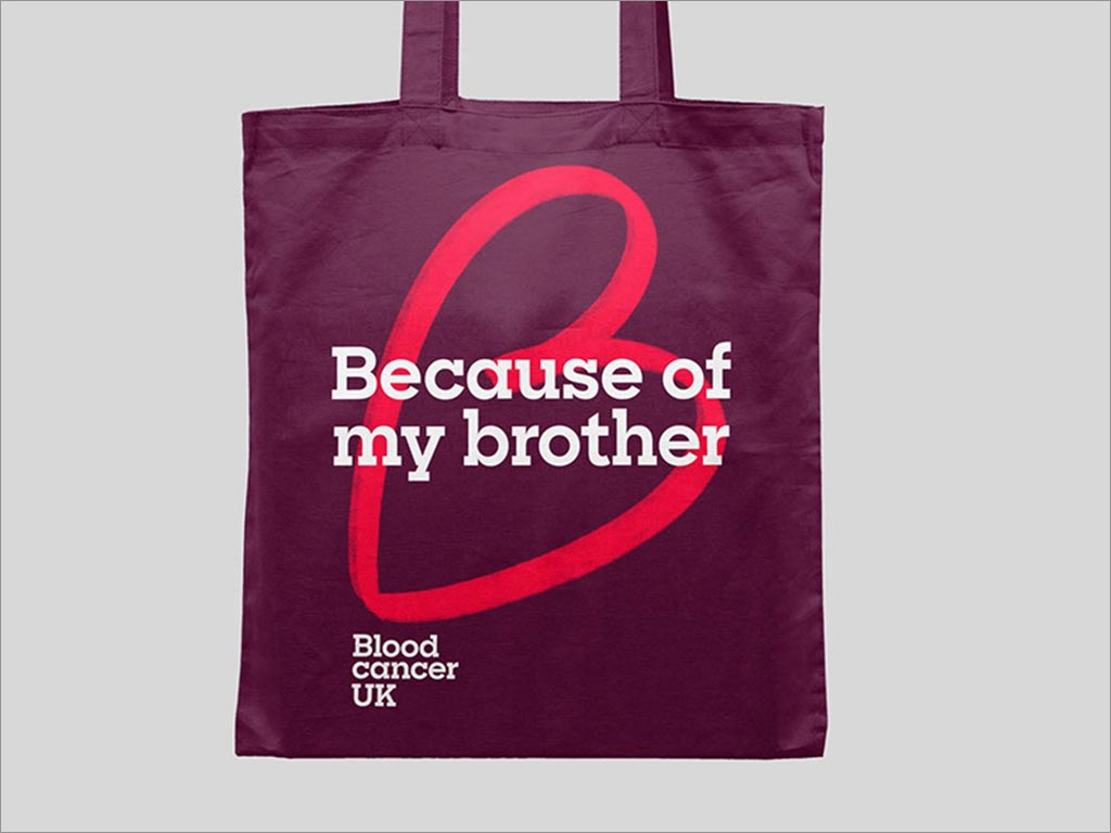 英国血液癌症协会Blood Cancer UK品牌形象设计之手提袋设计
