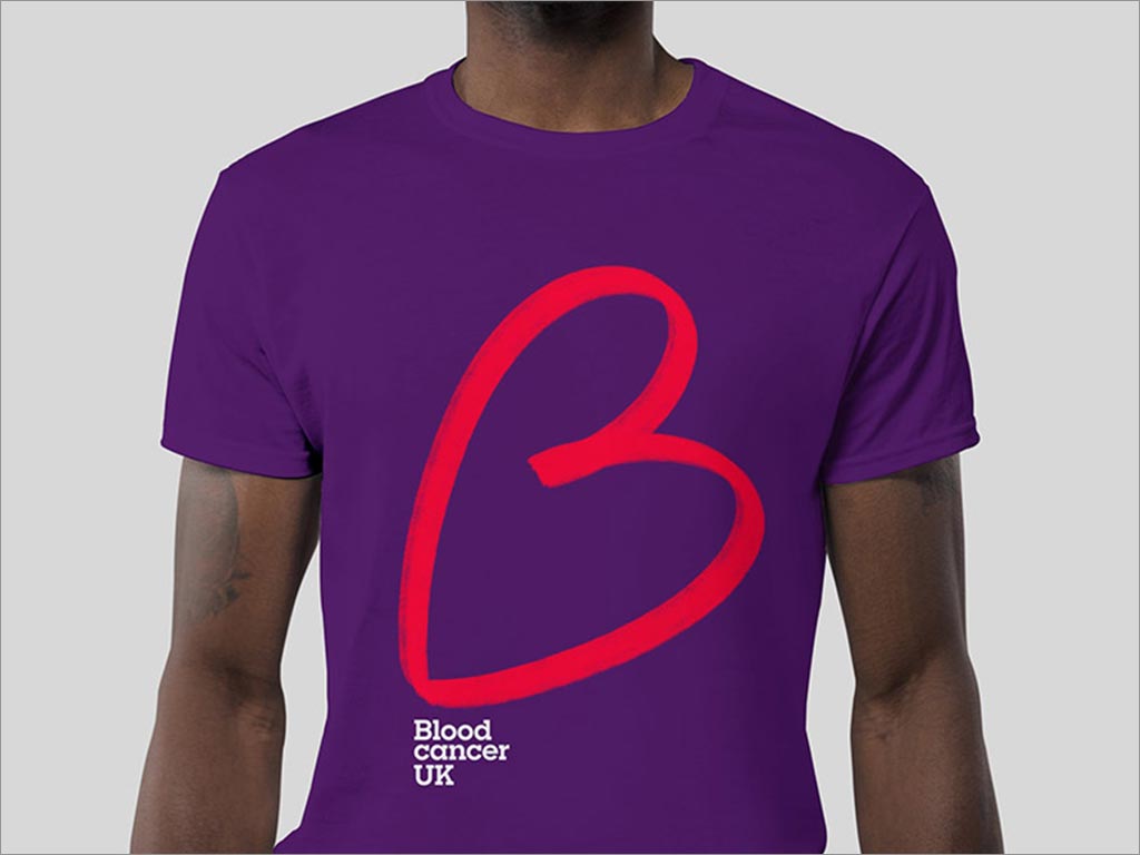 英国血液癌症协会Blood Cancer UK品牌形象设计之体恤衫设计