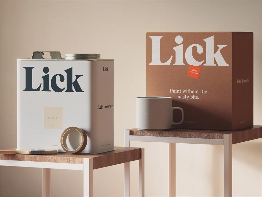 英国Lick涂料桶包装设计