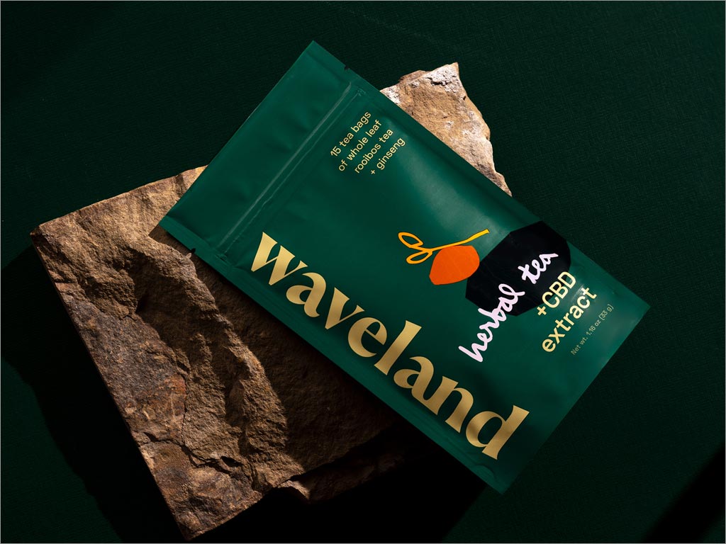 美国Waveland功能性茶饮料包装设计之凉茶