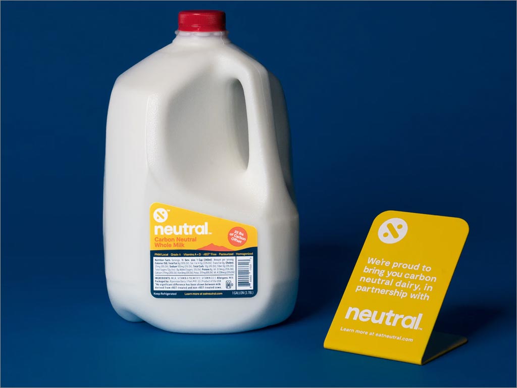 美国Neutral大桶牛奶标签包装设计