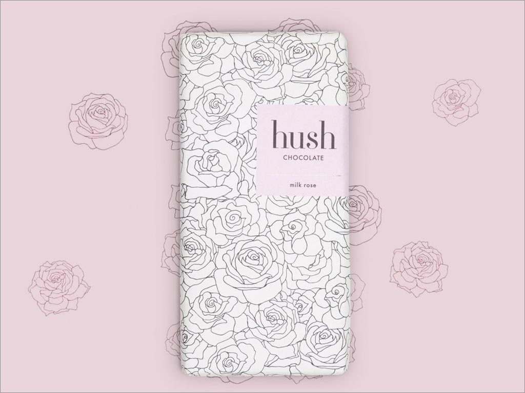 Hush牛奶玫瑰巧克力包装设计