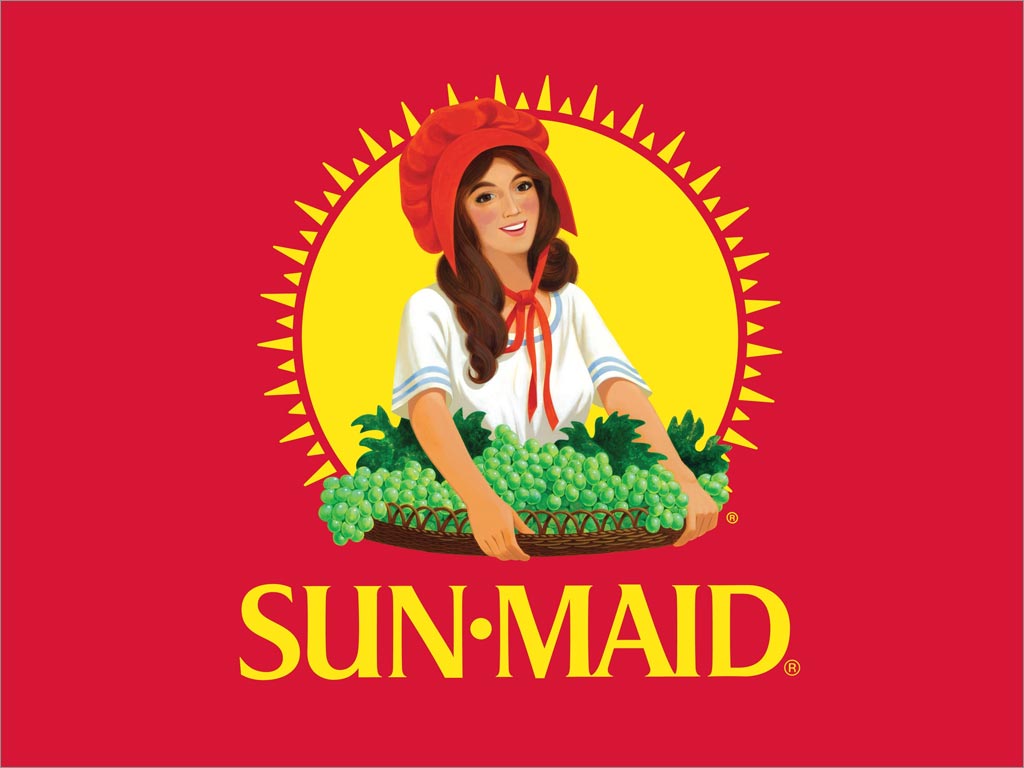 美国Sun-Maid果干休闲零食品牌logo设计重塑