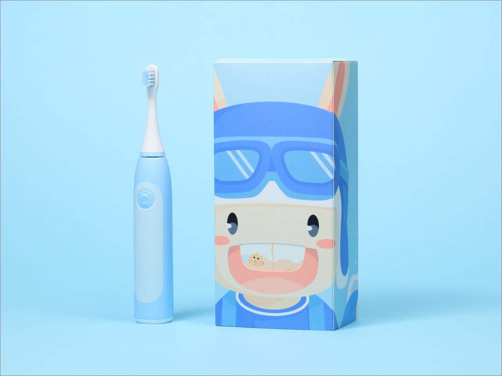 小米米兔儿童声波电动牙刷包装设计